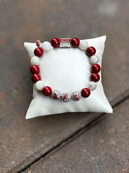 Kappa Alpha Psi Beaded Charm Bracelet