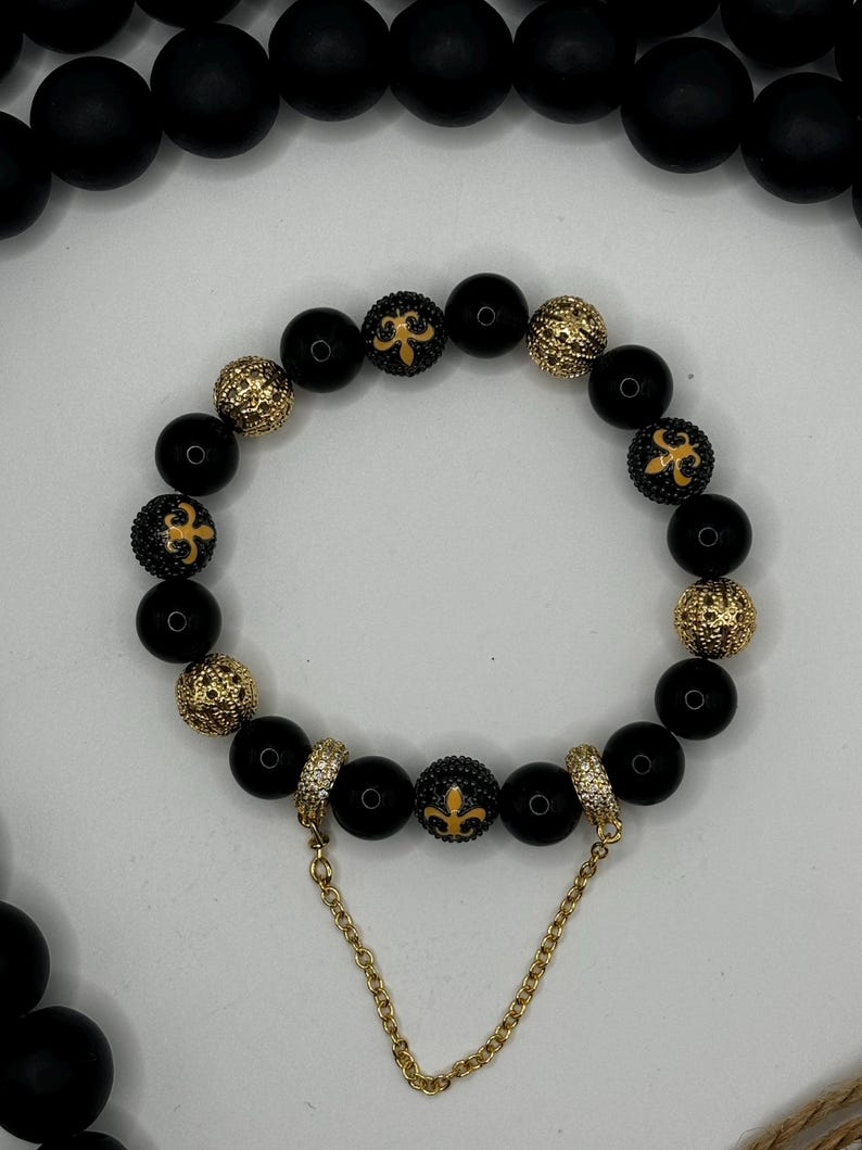 Saints Football Bracelet! Unisex Can Be Customizable With or Without Chain